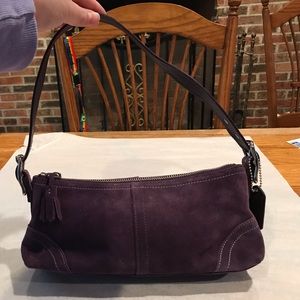 Authentic suede coach purse
